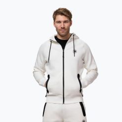 Bluza męska Pitbull Dogwood Hooded Zip Sweatshirt. Białe bluzy sportowe męskie PITBULL, l, bez wzorów, z bawełny, bez kaptura, na fitness i siłownię. Za 309.99 zł.