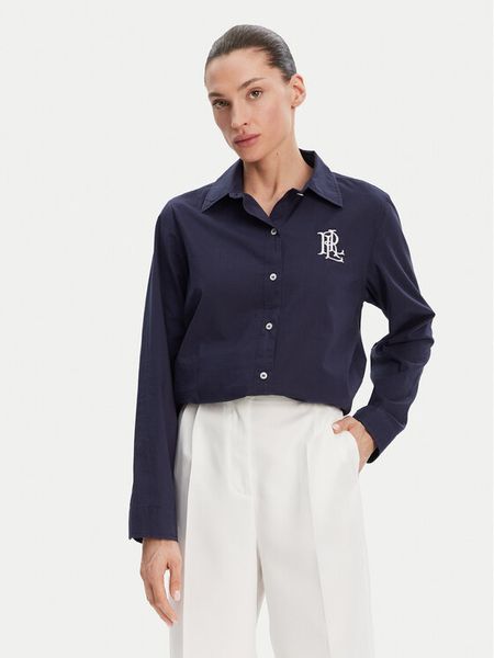 LAUREN RALPH LAUREN Koszula 20529276 Granatowy Regular Fit. Niebieskie bluzki damskie Lauren Ralph Lauren, xs, bez wzorów, z bawełny, bez kołnierzyka, bez ramiączek. Za 849.99 zł.