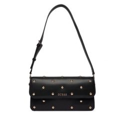 Torebka Guess. Czarne torebki do ręki damskie Guess, z aplikacjami, klasyczne, bez dodatków. Za 719.99 zł.