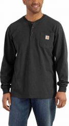 Carhartt Koszulka Carhartt Heavyweight Long Sleeve Black. Czarne bluzki z długim rękawem męskie Carhartt, m, bez wzorów, bez kołnierzyka. Za 131.97 zł.