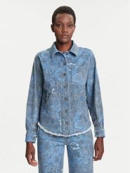 Desigual Koszula jeansowa Pasleyblue 25WWEW68 Niebieski Loose Fit. Niebieskie bluzki damskie Desigual, xl, bez wzorów, z bawełny, bez kołnierzyka, bez ramiączek. Za 539.99 zł.