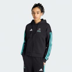 Bluza Z Kapturem Mercedes - Amg Petronas Formula 1 Team Dna Full Zip. Czarne bluzy sportowe damskie Adidas, s, bez wzorów, z kapturem. Za 279.00 zł.