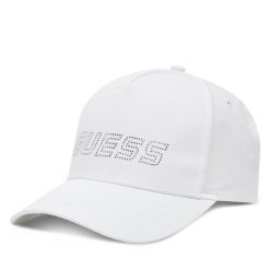Czapka z daszkiem Guess. Białe czapki i kapelusze damskie Guess, z aplikacjami. Za 99.99 zł.