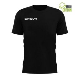 Bawełniana koszulka Givova Fresh Black 2xl. Czarne koszulki sportowe damskie Givova, xl, bez wzorów, z bawełny, bez kołnierzyka, bez ramiączek, do piłki nożnej. Za 59.82 zł.