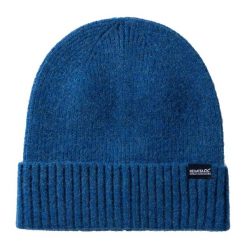 Kapelusz damski Regatta Ribbed Basic. Niebieskie czapki i kapelusze damskie Regatta, bez wzorów, z elastanu. Za 69.99 zł.