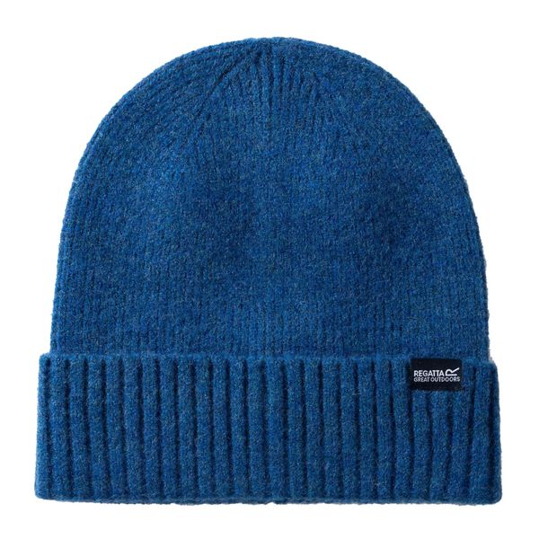 Kapelusz damski Regatta Ribbed Basic. Niebieskie czapki i kapelusze damskie Regatta, bez wzorów, z elastanu. Za 69.99 zł.