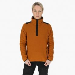 Bluza polarowa do wędrówek damska Swedemount Nordkap Pile Halfneck. Brązowe bluzy damskie SWEDEMOUNT, na zimę, bez wzorów, z polaru, bez kaptura. Za 399.99 zł.