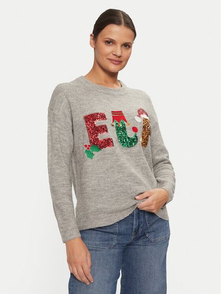 Brave Soul Sweter LKX-230ELF Szary Regular Fit. Szare swetry damskie Brave Soul, xl, bez wzorów, z syntetyku, bez kołnierzyka, bez ramiączek, bez kaptura. Za 79.99 zł.