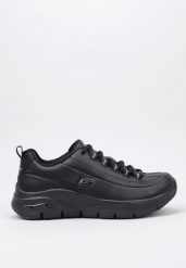 Buty Arch Fit - Citi Drive Rozmiar 36 Czarny - 149146-BBK. Czarne obuwie sportowe damskie Skechers, bez wzorów, ze skóry. Za 521.05 zł.