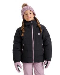 Kurtka do sportów zimowych techniczna dla Dziewczynki SNOWYHILL PUFFY. Czerwone kurtki i płaszcze dla dziewczynek Roxy, bez wzorów, z materiału, bez kaptura. Za 433.85 zł.