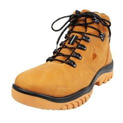 Męskie Skórzane Buty Turystyczne OBMH258. Brązowe trekkingi męskie 4f, trekkingowe. Za 592.99 zł.