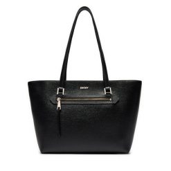 Torebka DKNY. Czarne torebki do ręki damskie DKNY, bez wzorów, klasyczne, bez dodatków. Za 729.99 zł.