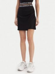 Karl Lagerfeld Jeans Spódnica mini B1W12022 Czarny Regular Fit. Czarne spódnice damskie Karl Lagerfeld Jeans, xl, bez wzorów, z jeansu, mini. Za 389.99 zł.
