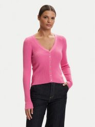 ONLY Kardigan Mist 15363392 Różowy Slim Fit. Czerwone swetry damskie Only, xs, bez wzorów, z syntetyku, bez kołnierzyka, bez ramiączek, bez kaptura. Za 129.99 zł.