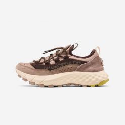 Sneakersy MTC X Lifetech skórzane. Brązowe obuwie sportowe damskie Decathlon, bez wzorów, z kauczuku, do biegania. Za 349.99 zł.