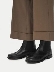 Lasocki Sztyblety CEO-WI16-ALBA3-13 Czarny. Czarne botki damskie Lasocki, ze skóry, bez obcasa, na płaskiej podeszwie, bez zapięcia. Za 249.99 zł.
