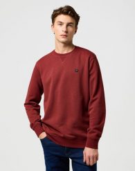 MESKA BLUZA WRANGLER SIGN OFF CREW FIRED BRICK 112371464. Bluzy męskie Wrangler, s, bez wzorów, bez kaptura. Za 169.99 zł.