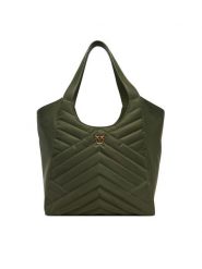 PINKO Torebka Tote Bag Puzzle 104536 A1EU Z99Q Zielony. Zielone torebki do ręki damskie Pinko, bez wzorów, z materiału, bez dodatków. Za 819.99 zł.