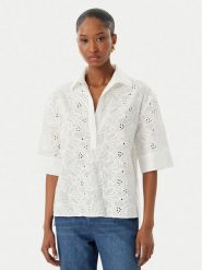 LOLA CASADEMUNT Bluzka LS2615055 Biały Relaxed Fit. Białe bluzki damskie LOLA CASADEMUNT, s, bez wzorów, z bawełny, bez kołnierzyka, bez ramiączek. Za 543.99 zł.