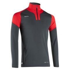 Bluza piłkarska Kipsta Viralto Club na krótki suwak. Niebieskie bluzy męskie KIPSTA, s, bez wzorów, z elastanu, bez kaptura, do piłki nożnej. Za 99.99 zł.
