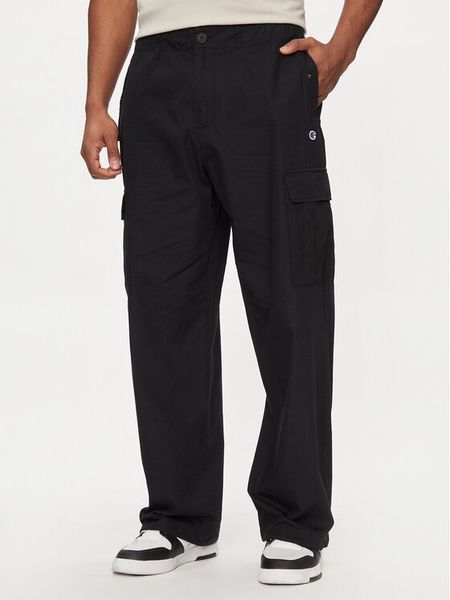 Champion Spodnie materiałowe 220015 Czarny Custom Fit. Czarne spodnie materiałowe męskie Champion, m, bez wzorów, z bawełny. Za 189.99 zł.