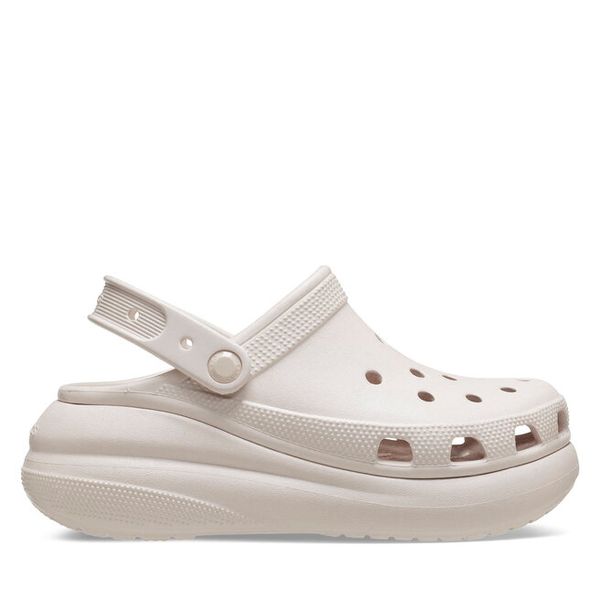 Klapki Crocs. Czerwone klapki damskie Crocs, bez wzorów, bez obcasa. Za 206.99 zł.