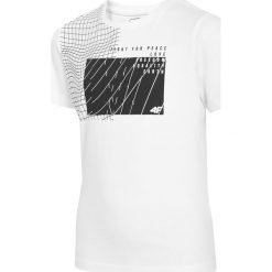 T-shirt chłopięcy (122-164) JTSM210 - biały. T-shirty dla chłopców marki 4F JUNIOR. Za 34.99 zł.