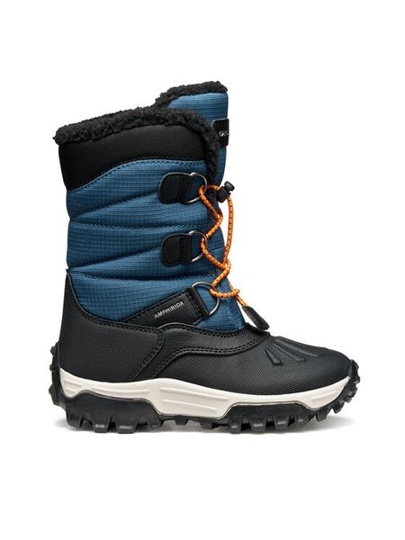 Geox Śniegowce J Himalaya B Abx J46FRA 0FU50 C4J9B S Granatowy. Niebieskie buty zimowe chłopięce Geox, bez wzorów, z materiału, bez zapięcia. Za 289.99 zł.
