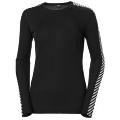 Bluza damska Helly Hansen lifa crew. Czarne bluzy damskie Helly Hansen, xl, bez wzorów, z włókna, bez kaptura. Za 227.60 zł.