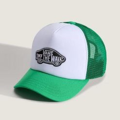 Czapka Vans Classic Patch Biało-Zielona. Zielone czapki i kapelusze męskie Vans, bez wzorów, sportowe. Za 148.01 zł.