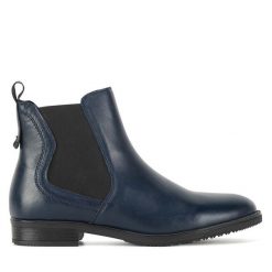 Botki Lasocki. Niebieskie botki damskie Lasocki, bez obcasa, na płaskiej podeszwie, bez zapięcia. Za 239.99 zł.