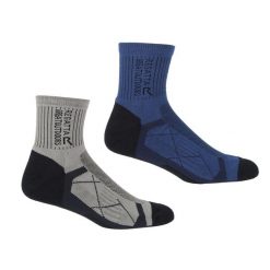 Męskie Skarpety Active Outdoor (zestaw 2 Sztuk). Niebieskie skarpety męskie Regatta, bez wzorów, z bawełny. Za 119.99 zł.