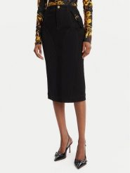 Versace Jeans Couture Spódnica jeansowa 79HAE84M DT037 Czarny Slim Fit. Czarne spódnice damskie Versace Jeans Couture, m, bez wzorów, z bawełny. Za 1,169.00 zł.