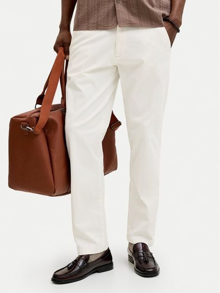 Jack & Jones Chinosy Kane 12268490 Écru Relaxed Fit. Białe eleganckie spodnie męskie Jack & Jones, m, bez wzorów, z bawełny. Za 137.99 zł.