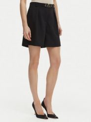 Rinascimento Szorty materiałowe CFC0127761003 Czarny Regular Fit. Czarne szorty damskie Rinascimento, l, bez wzorów, z materiału. Za 459.99 zł.