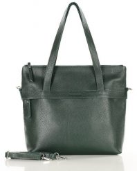 Hobo bag MARCO MAZZINI zielony s287c. Zielone torby na ramię damskie bez wzorów, ze skóry, bez dodatków. Za 284.05 zł.
