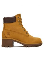 Timberland Trzewiki Kinsley 6 In Wp TB1A25BS2311 Żółty. Żółte botki damskie Timberland, z nubiku, bez obcasa, na słupku, bez zapięcia. Za 719.99 zł.