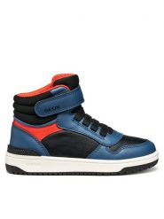 Geox Sneakersy J Washiba J46LQB 05415 C0052 S Granatowy. Niebieskie buty sportowe chłopięce Geox, bez wzorów, ze skóry, bez zapięcia. Za 189.99 zł.