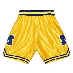 Szorty Michigan Wolverines NCAA Maize 1991. Żółte szorty męskie Mitchell & Ness, m, bez wzorów, z poliesteru. Za 523.00 zł.