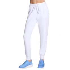 Spodnie sportowe damskie Skechluxe Elevate Jogger Pant. Białe spodnie sportowe damskie Skechers, bez wzorów, z poliesteru. Za 229.99 zł.