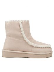 Jenny Fairy Śniegowce WS050101-01 Beżowy. Brązowe kozaki damskie Jenny Fairy, z materiału. Za 229.99 zł.