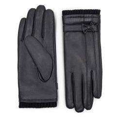 Rękawiczki Damskie Lasocki. Czarne rękawiczki damskie Lasocki, bez wzorów. Za 119.99 zł.