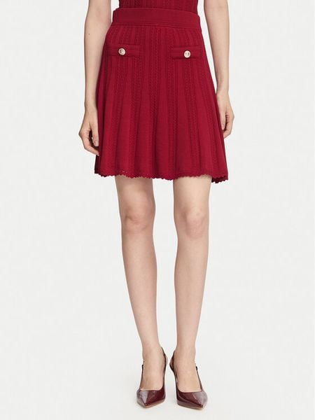 Guess Spódnica mini W6YD21 Z0971 Bordowy Regular Fit. Czerwone spódnice damskie Guess, xs, z aplikacjami, mini. Za 434.99 zł.