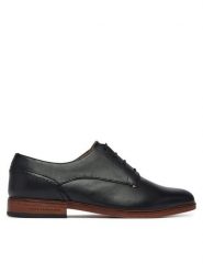 Tommy Hilfiger Półbuty Hilfiger Leather Dress Shoe FM0FM05777 Czarny. Czarne eleganckie półbuty Tommy Hilfiger, ze skóry, wizytowe, bez zapięcia. Za 649.99 zł.