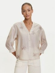 Tatuum Koszula Rue T2509.078 Beżowy Relaxed Fit. Brązowe bluzki damskie Tatuum, bez wzorów, z lyocellu, bez kołnierzyka, bez ramiączek. Za 139.99 zł.