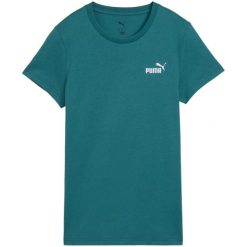 Koszulka damska Puma ESS Small No.1 Logo Tee. Zielone t-shirty damskie Puma, m, bez wzorów, z bawełny, klasyczne, bez kołnierzyka. Za 70.99 zł.