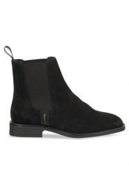 Gant Sztyblety 31553127 Czarny. Czarne botki damskie GANT, ze skóry, bez obcasa, na płaskiej podeszwie, bez zapięcia. Za 609.99 zł.