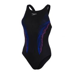 Damski jednoczęściowy kostium kąpielowy Speedo Eco+ Placem Recordbr. Czarne kostiumy jednoczęściowe damskie Speedo, xs, bez wzorów, sportowe, do pływania. Za 139.99 zł.