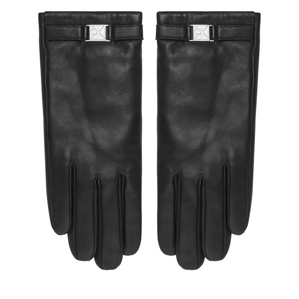 Rękawiczki Damskie Calvin Klein. Czarne rękawiczki damskie Calvin Klein, bez wzorów. Za 389.99 zł.