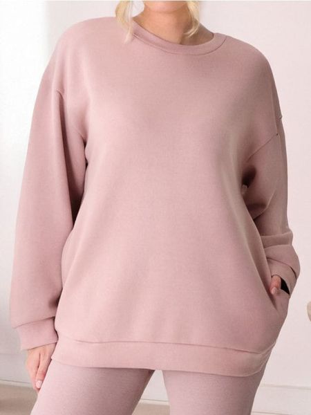 Bluza - różowy. Czerwone bluzy damskie Sinsay, l, bez wzorów, bez kaptura. Za 49.99 zł.